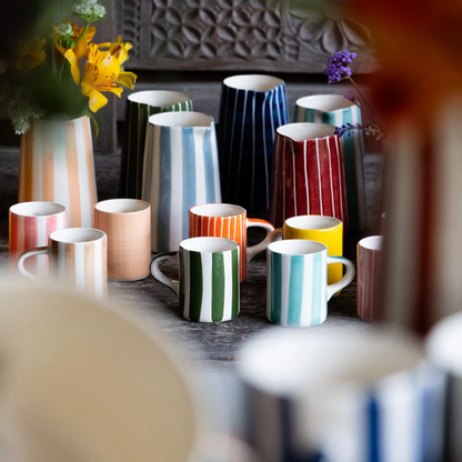 Ceramic Espresso Candy Stripe