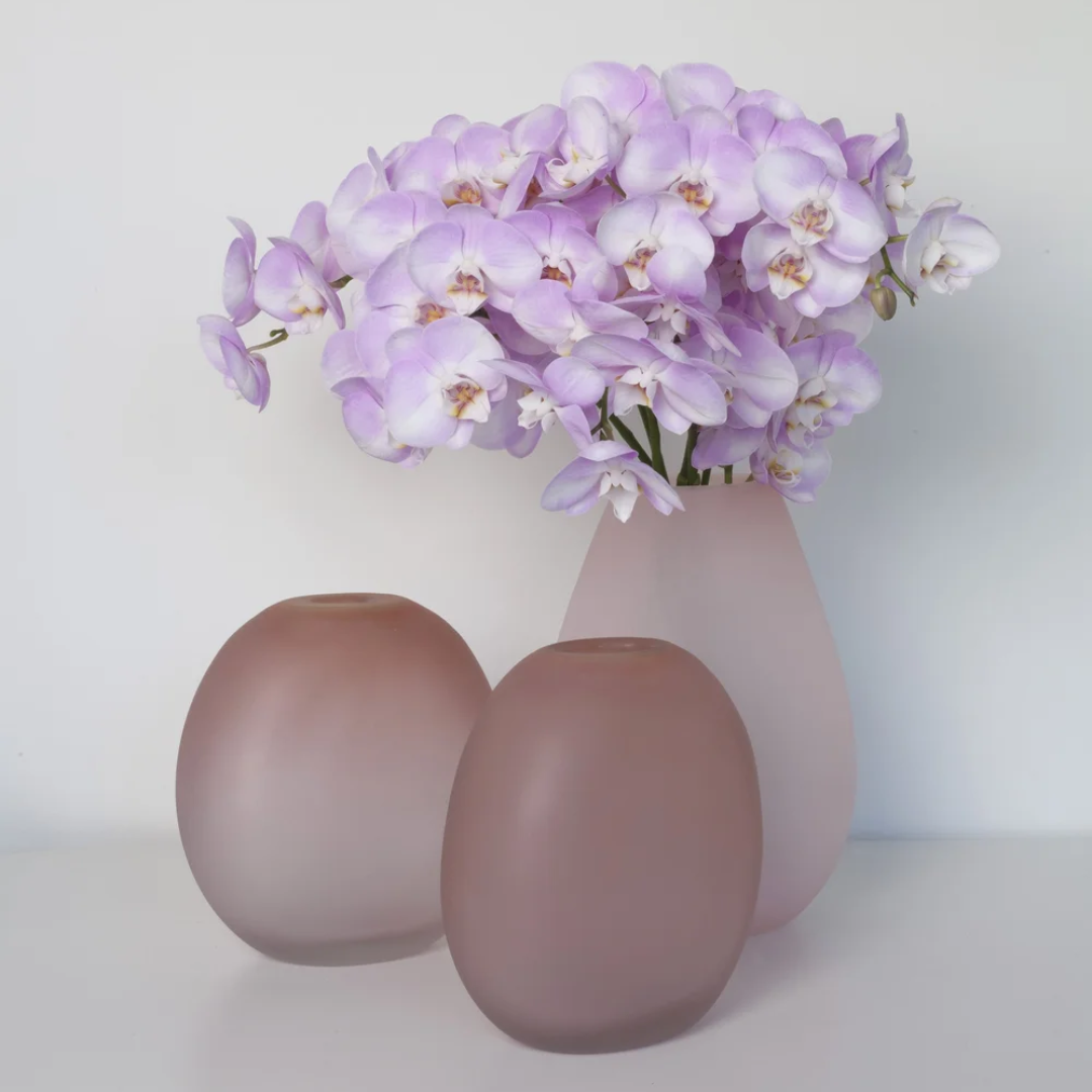 Medium Matted Glass Vase in 3 Colours