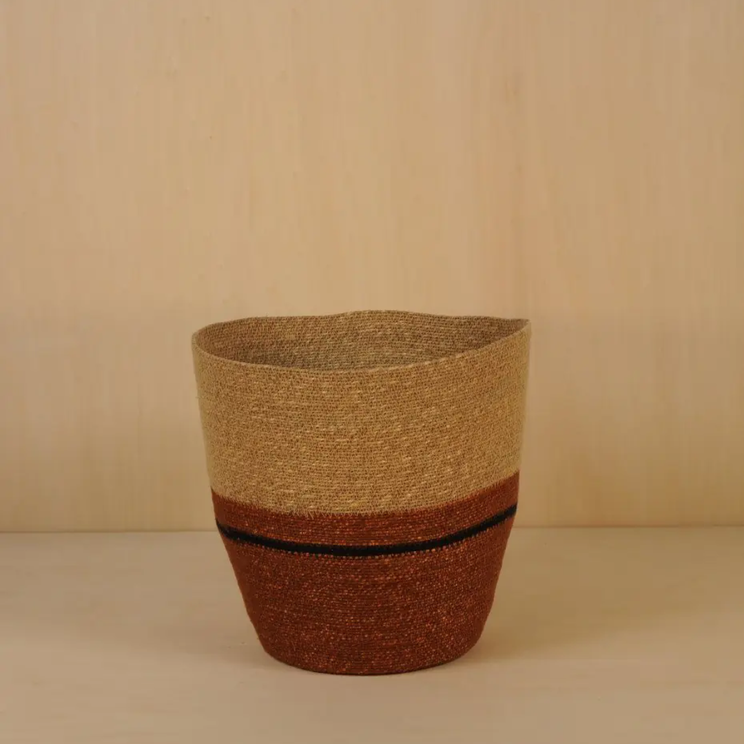 Striped Seagrass Basket Trio 4404