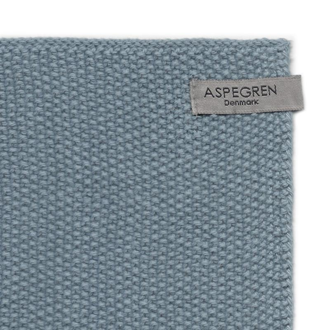 Blue Knitted Organic Cotton Dishcloth Set of 2