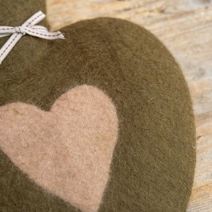 Soft Neutral Heart Hot Water Bottle in 5 Colours