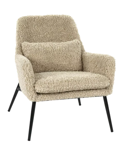 Beige Boucle Chair