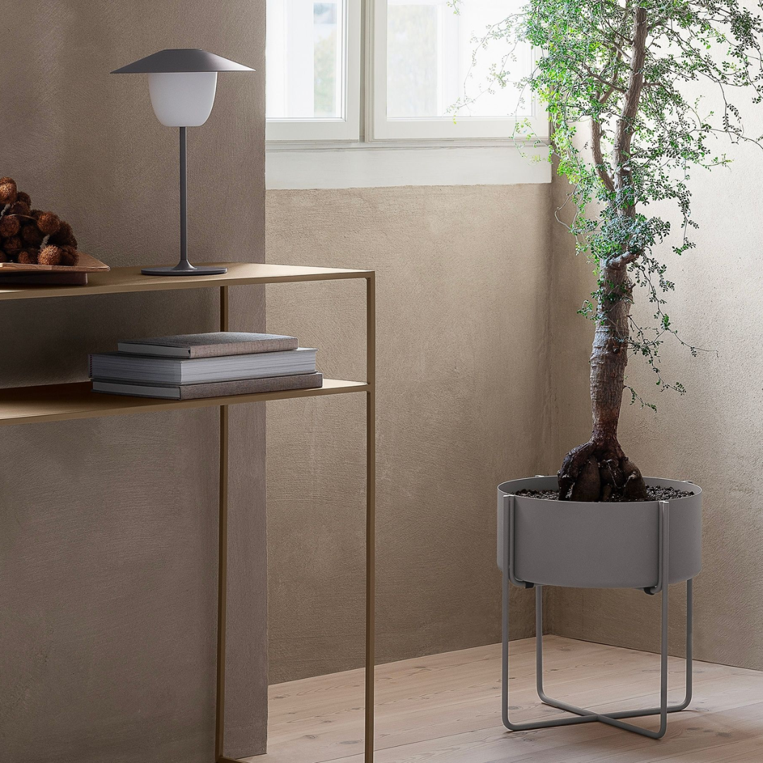 Grey Round Plant Stand in 2 Sizes