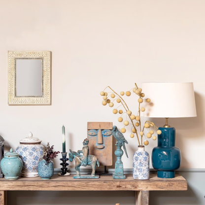 Blue Sculptural Table Lamp