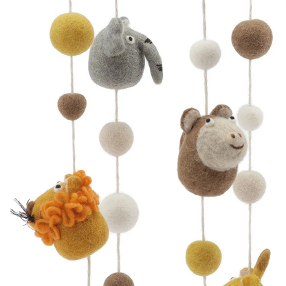 Felt Mobile in Sea or Safari Animals