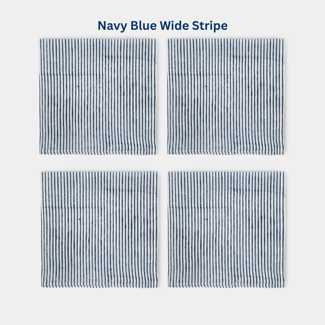 Stripe Napkin Set of 4 in 14 colours