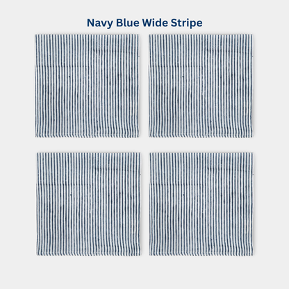 Stripe Napkin Set of 4 in 14 colours