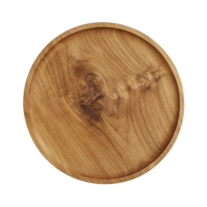 Reclaimed Teak Round Serving Tray