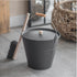 Ash Bucket in grey with lid