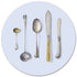 Placemat Round Cutlery Blue