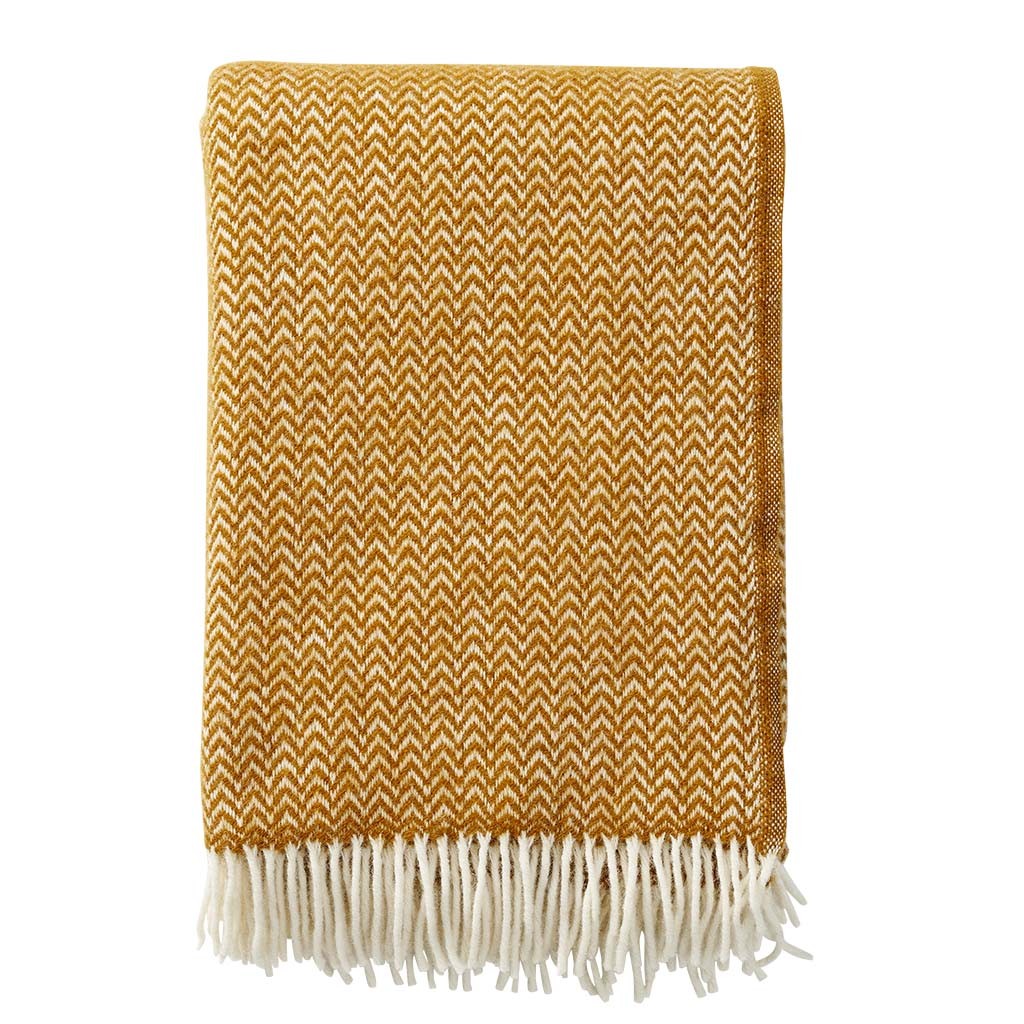 CHEVRON Caramel Wool Throw
