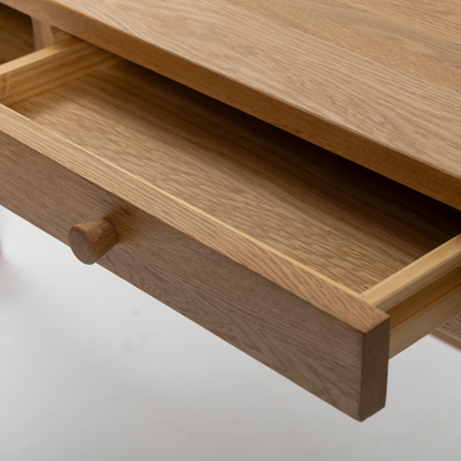 Contemporary Oak Desk with Shelves &amp; Drawers