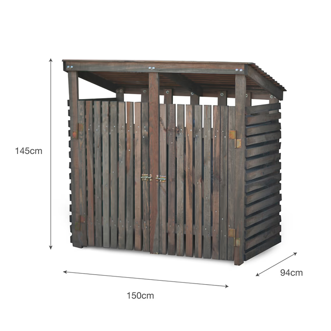 Double Wheelie Bin House