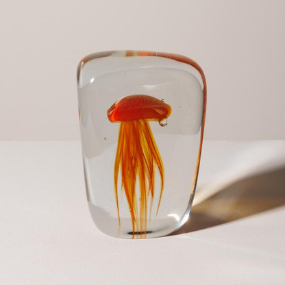Glass Paperweight Jellyfish in 5 Colours