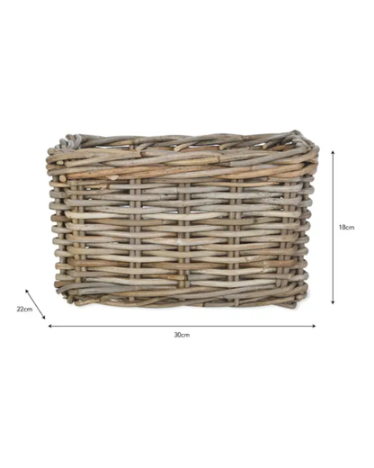 Rustic Rattan Storage Basket in 2 Sizes