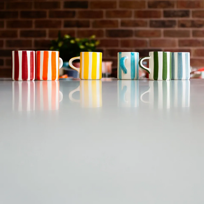 Ceramic Espresso Candy Stripe