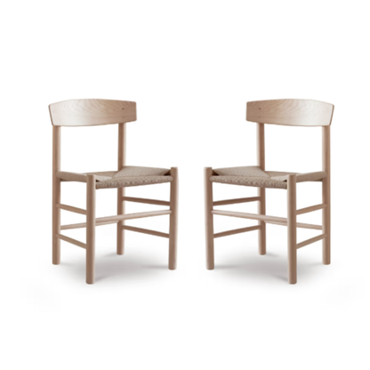 Pair of Oak Dining Chairs in Natural