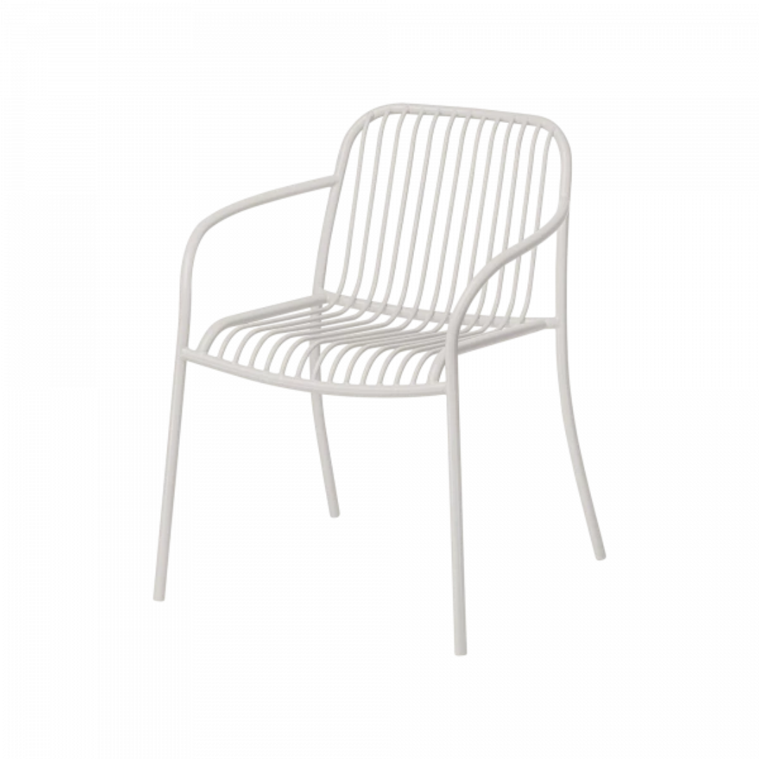 Outdoor Wire Arm Chair with Seat Rest in 2 Colours