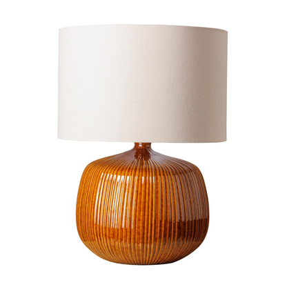Mustard Ribbed Table Lamp