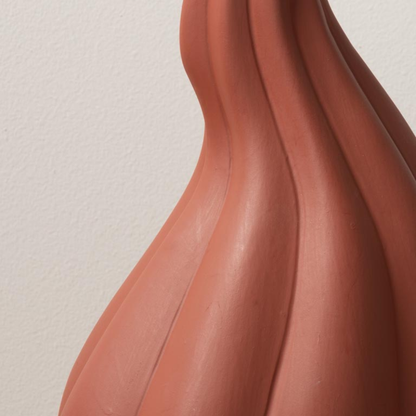 Terracotta Oblong Tear Drop Vase