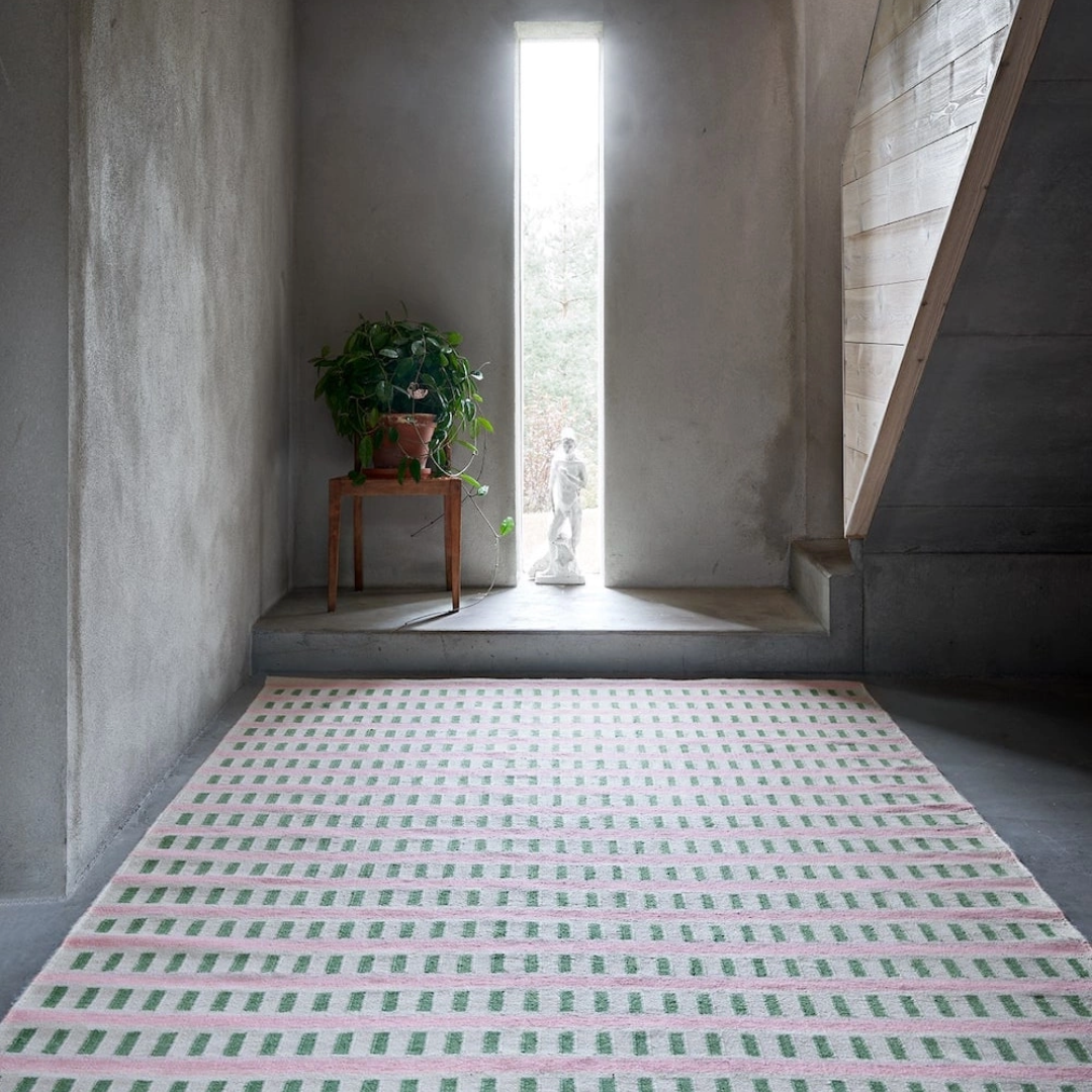 Skyscraper Rug in Cactus &amp; Dusty Pink - 2 sizes