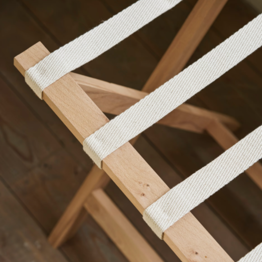 Folding Luggage Rack in Beech