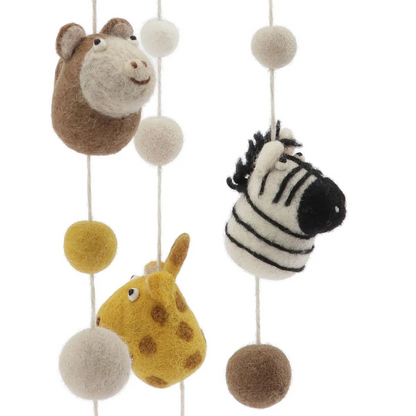 Felt Mobile in Sea or Safari Animals