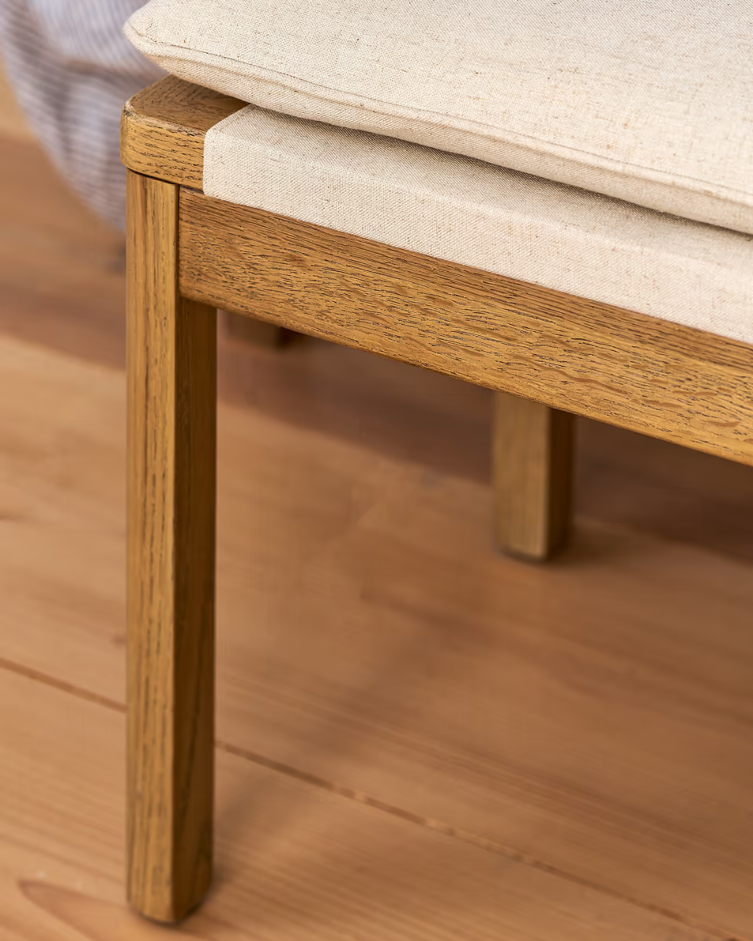 Ash Bench with Cushion