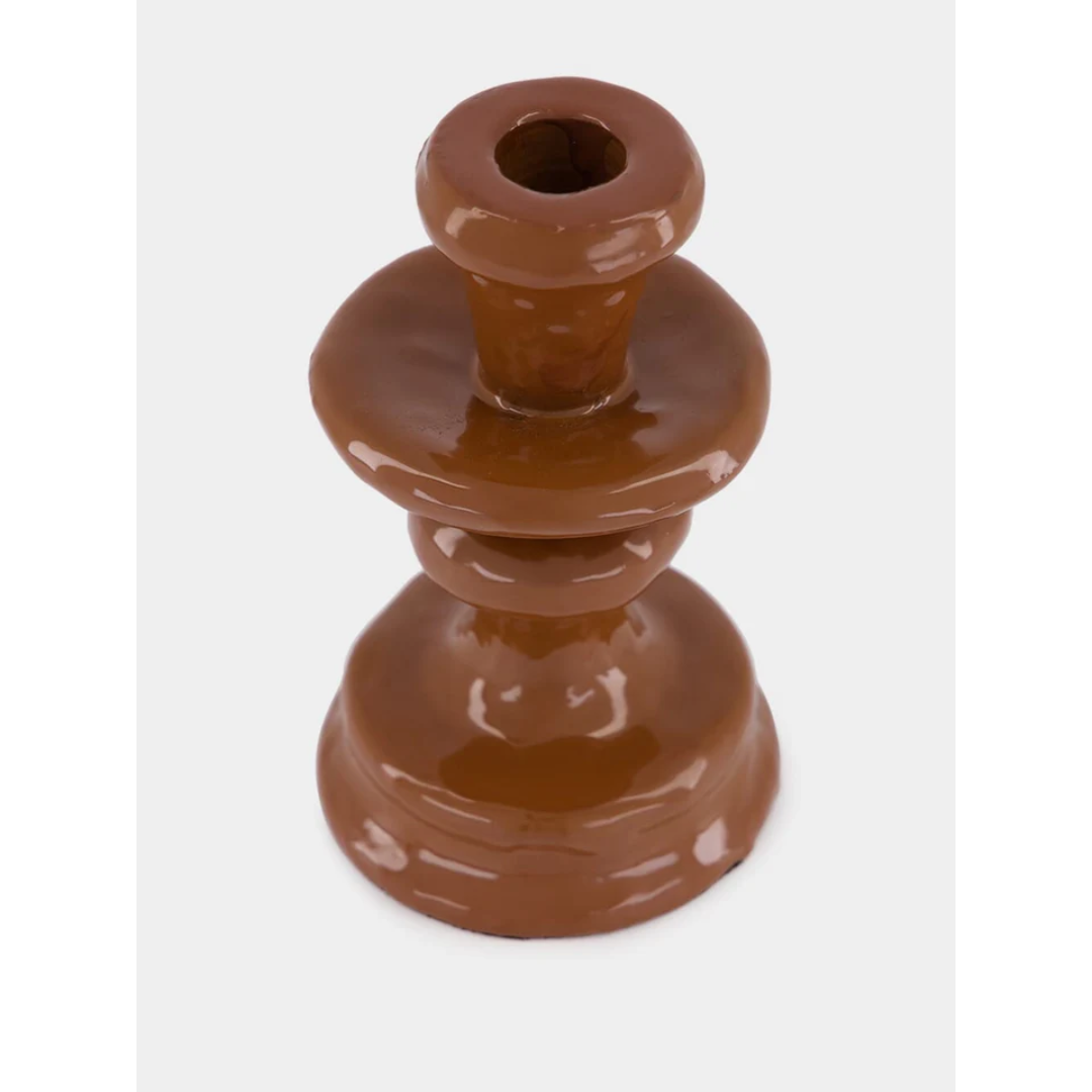 Chocolate Brown Candle Holder