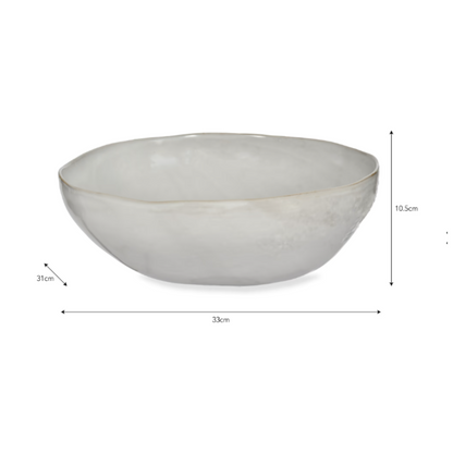 Ceramic Salad Bowl in White