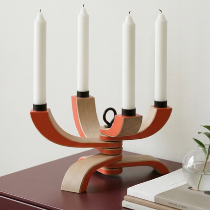 Foldable Four Arm Candle Holder in 2 Colours