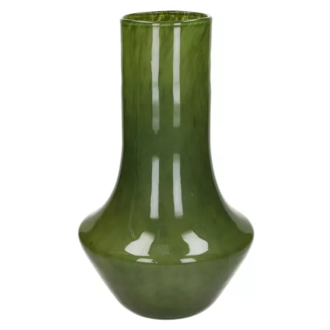 Olive Glass Vase