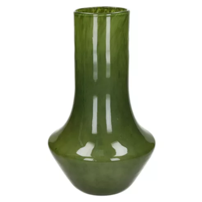 Olive Glass Vase