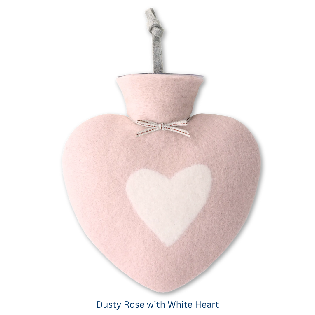 Soft Bright Heart Hot water Bottle in 4 Colours