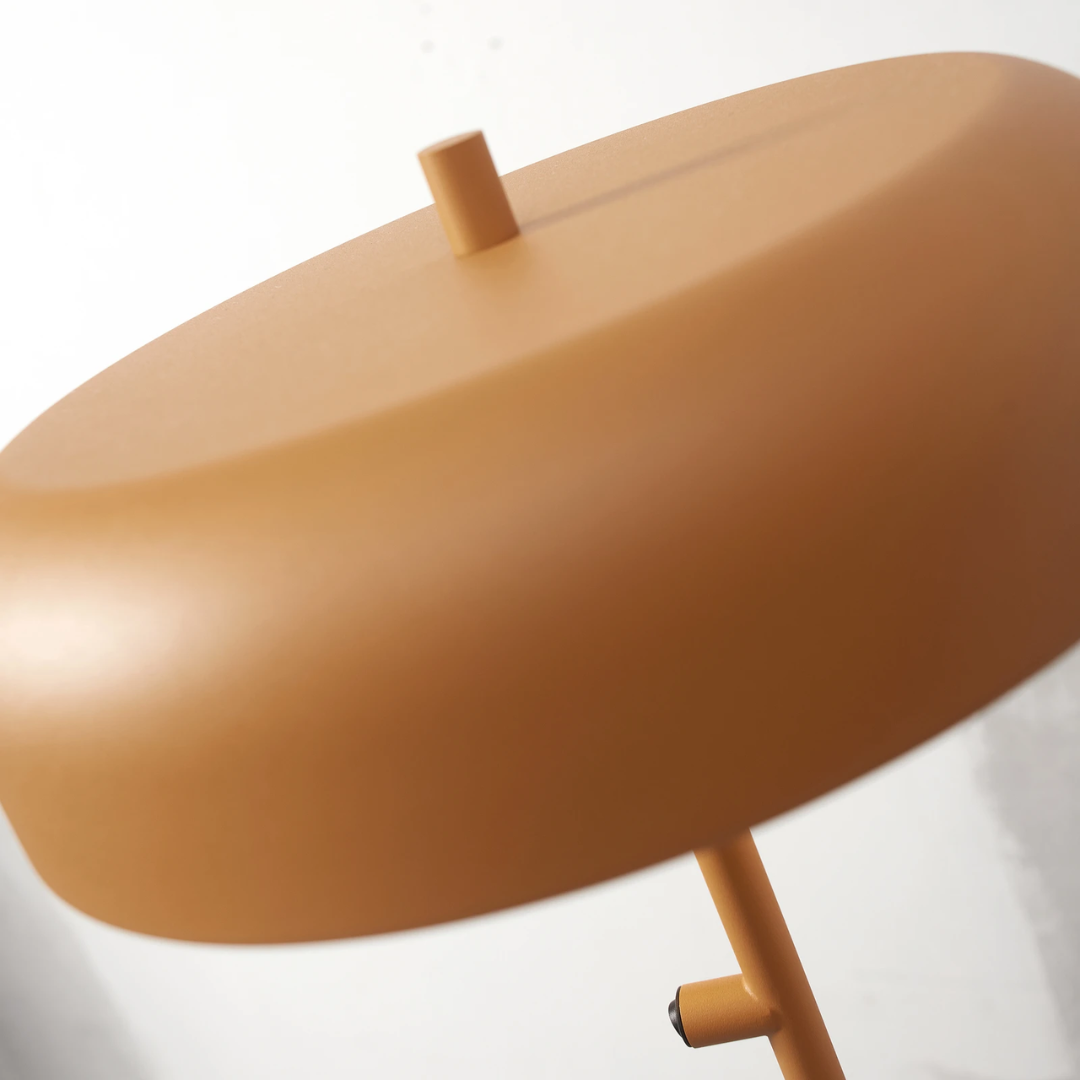 Mustard Yellow Iron Floor Lamp