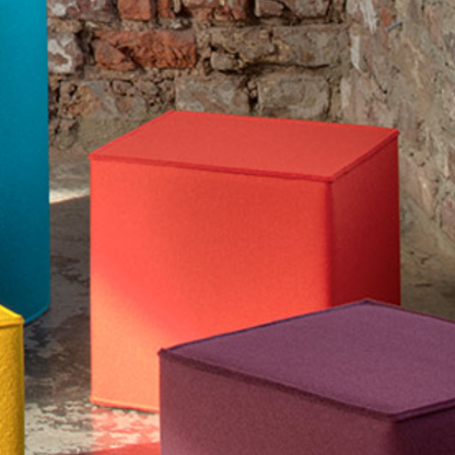 Felt Cube Pouffe in 4 Colours