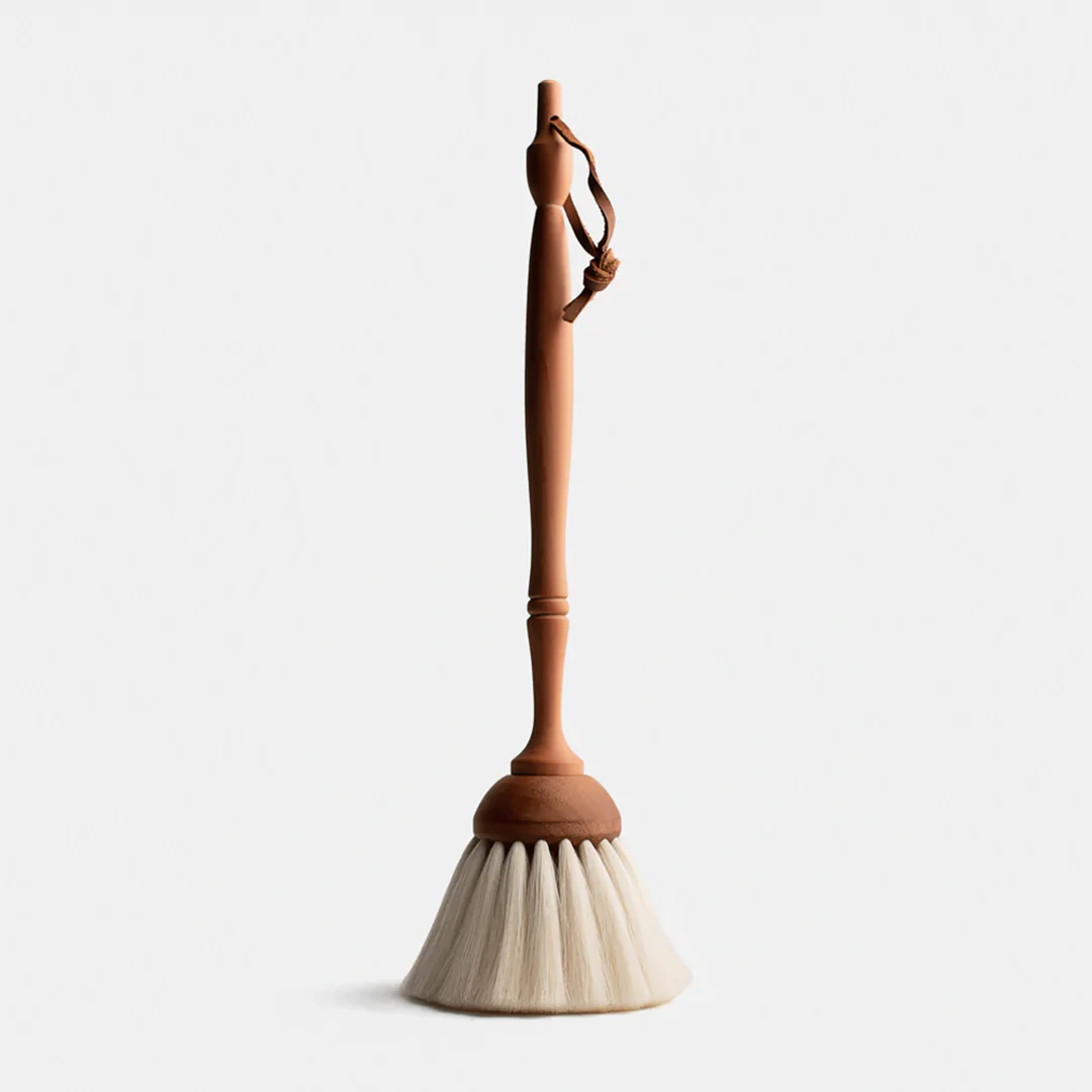 Small Light Goat Hair Dust Brush with Black Dot