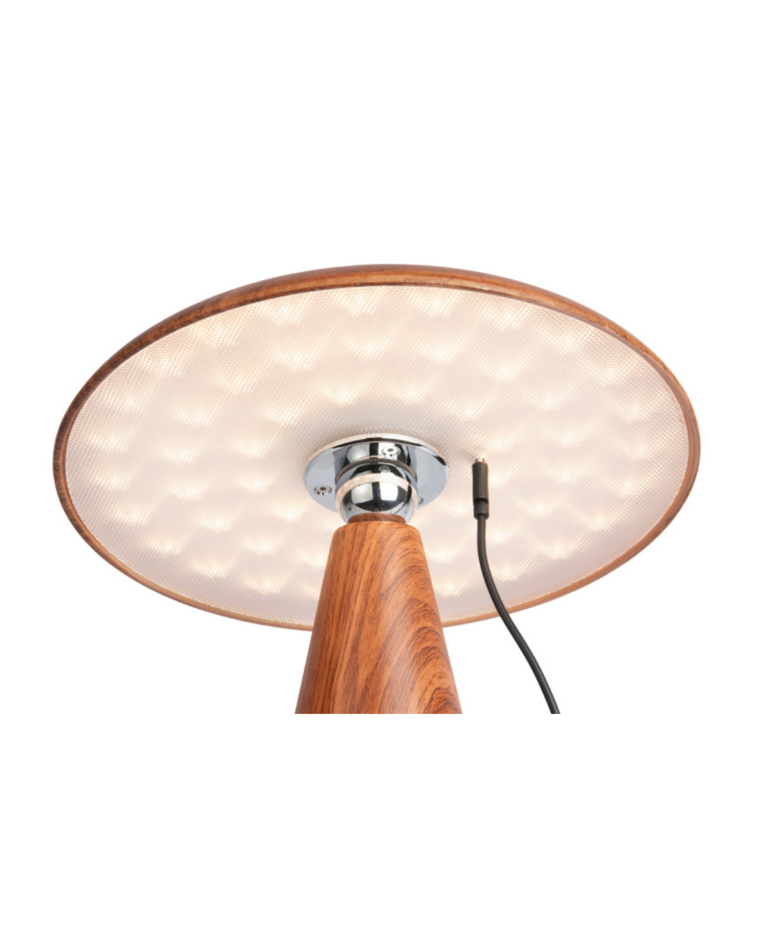 Dark Wood Halo LED Table &amp; Wall Lamp Large