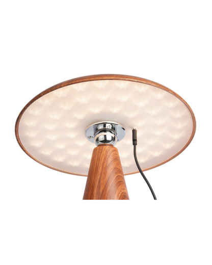 Dark Wood Halo LED Table &amp; Wall Lamp Large