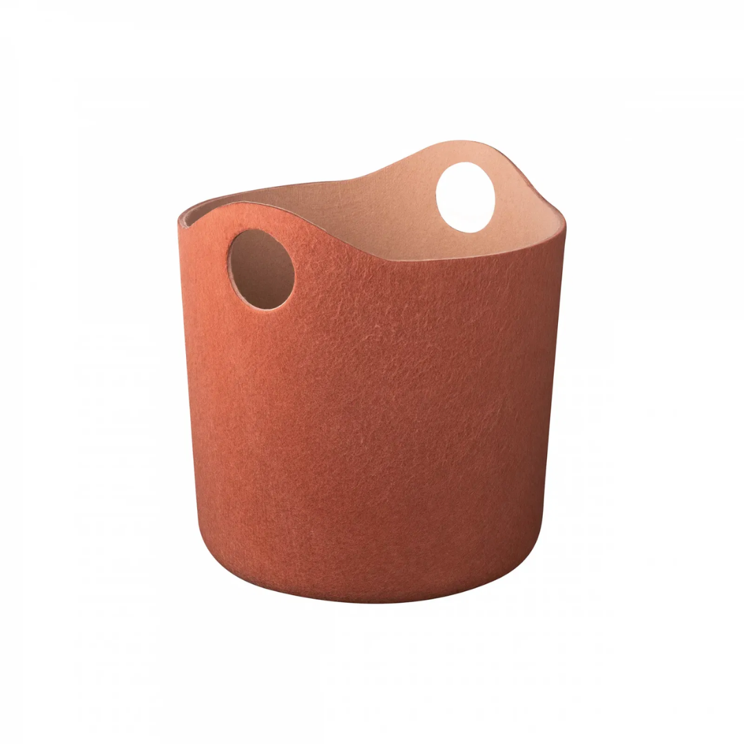Rust Felt Storage Basket in 2 Sizes