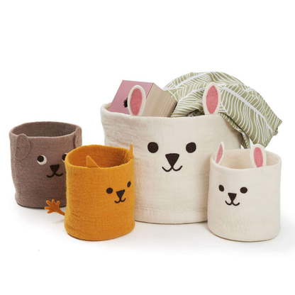 Felt Basket in 5 Animals