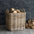 Large rattan log basket for beside your fire