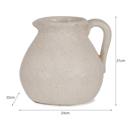 White Ceramic Flower Jug