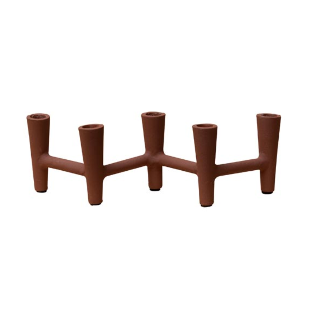 Terracotta 5 Candle Candelabra