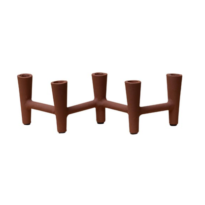 Terracotta 5 Candle Candelabra