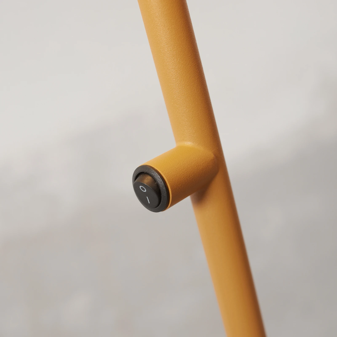 Mustard Yellow Iron Floor Lamp