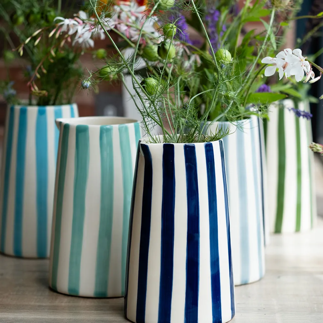 Ceramic Pitcher Candy Stripe - 4 Colours