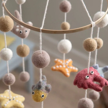 Felt Mobile in Sea or Safari Animals