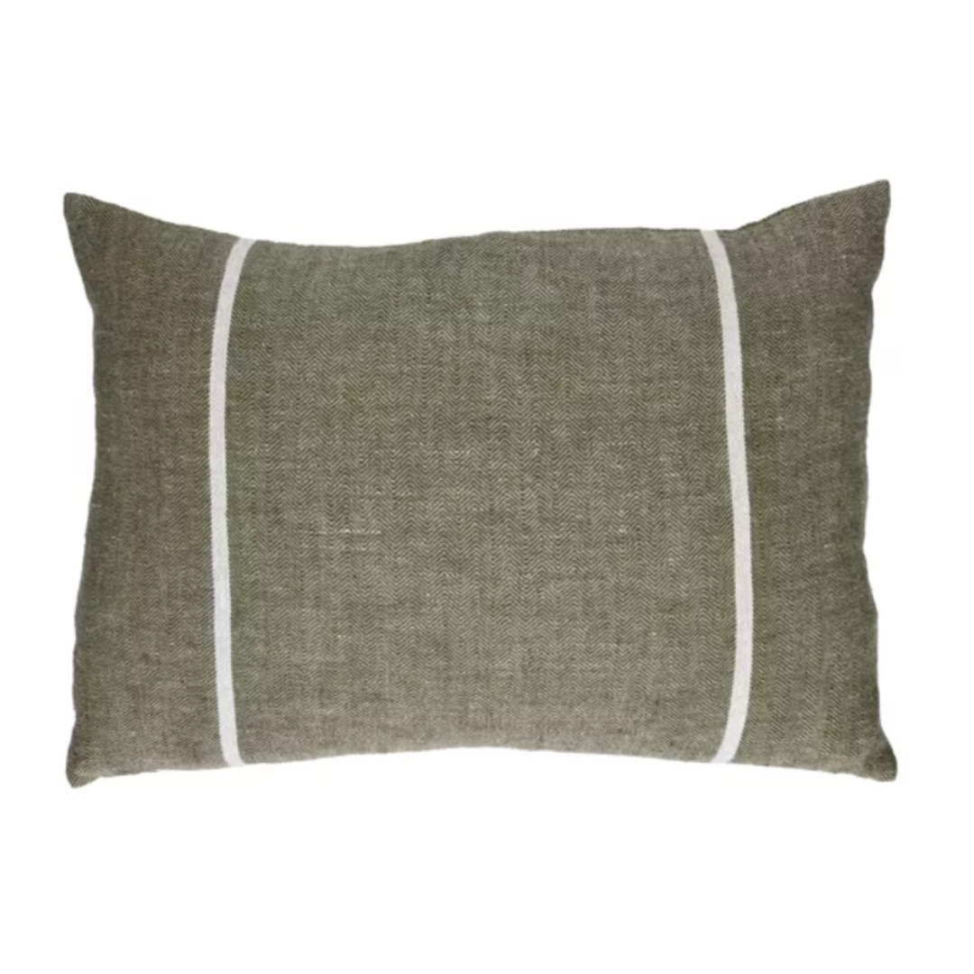 Two Striped Linen Cushion 40 x 60cm in 2 Colours