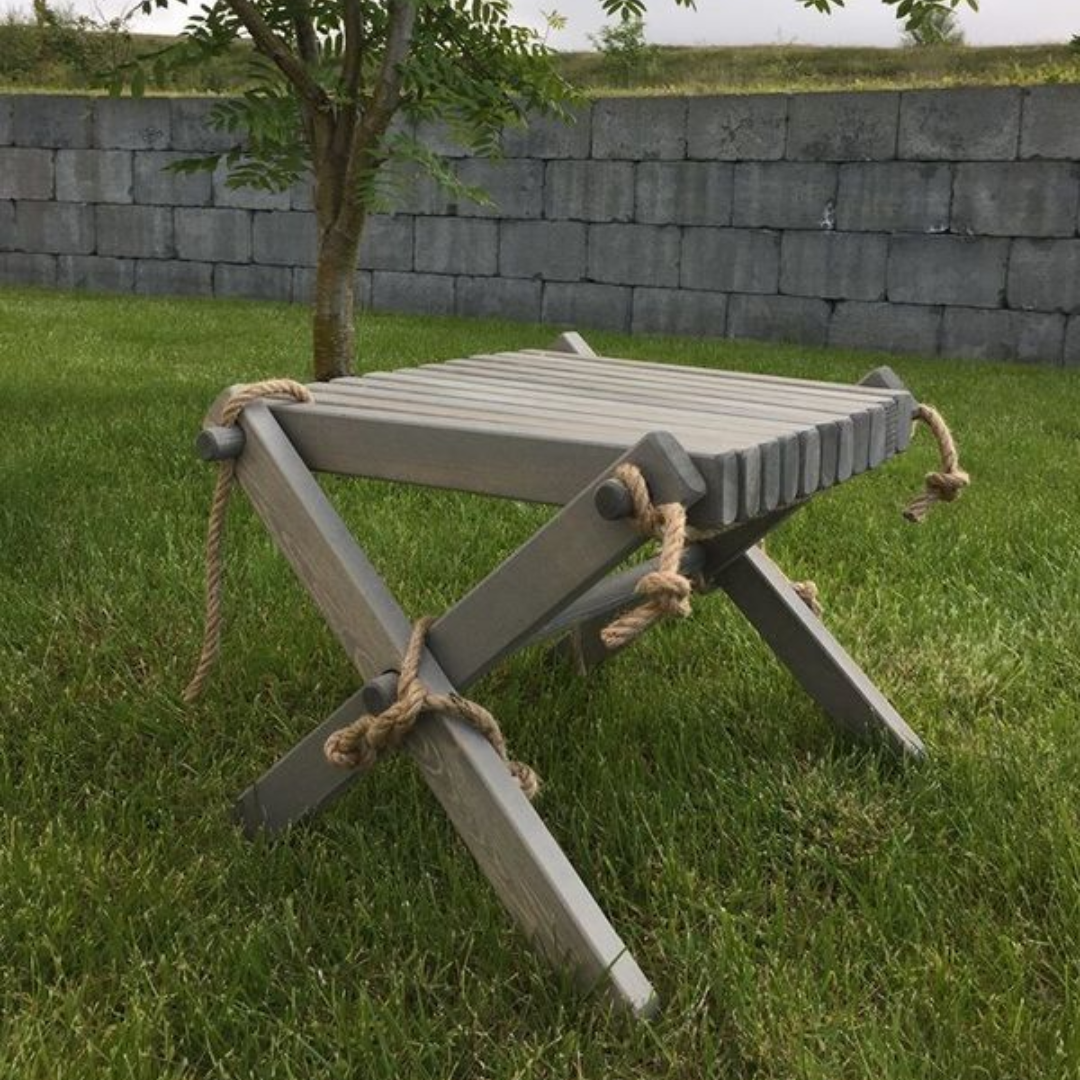 Pine Eco Footstool / Side Table